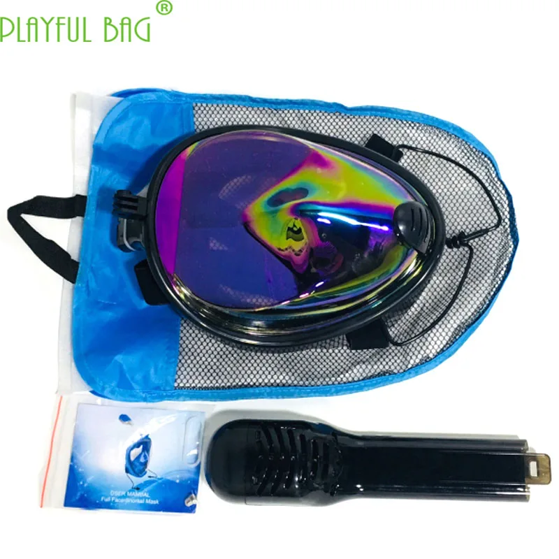 Nova iris máscara profissional snorkeling silicone mergulho máscara tubo de respiração tudo-seco adulto mergulho espelho piscina