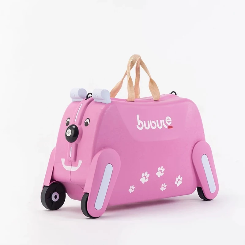 kids Creative animal locker baby Toy box rolling luggage Pull rod box Can sit to ride Travel bag trolley suitcase children gift