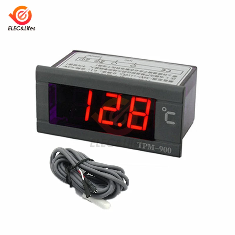 

TPM-900 220V Temperature Controller Digital Thermometer Regulator Adjustable temperature meter control switch with NTC Sensor