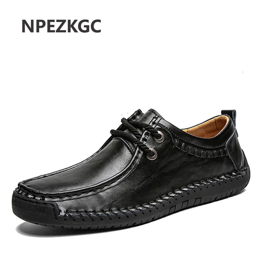 

NPEZKGC New Arrival Spring Summer Comfortable Casual Shoes Mens Canvas Shoes For Men Lace-Up Brand Fashion Flat Loafers Shoe