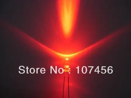 1000pcs/lot free shipping!!! 3mm flashing Red LED(5000mcd)3mm blinking red 3mm water clear led