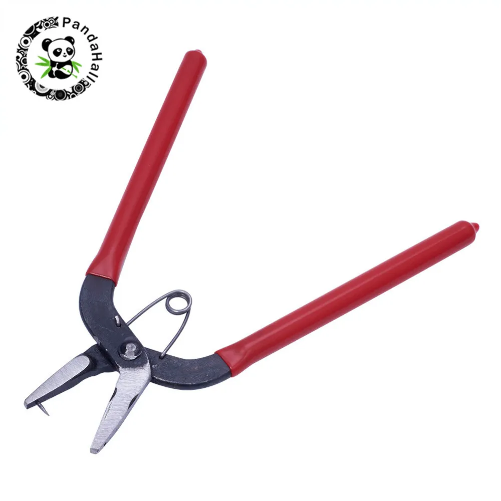 Stainless Steel Hole Punch Pliers Jewelry Tools & Equipments Hand Tools Red 155x85x11mm, Pin: 1mm