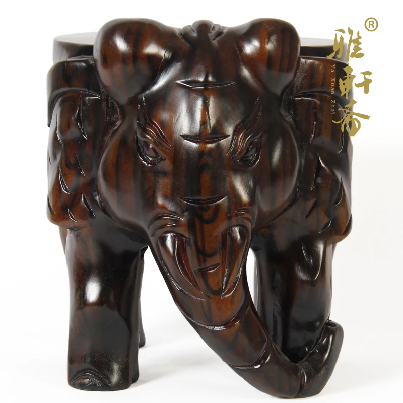 V Zhai mahogany elephant wood wooden stool Gallery like ornaments mahogany crafts 27 small bench