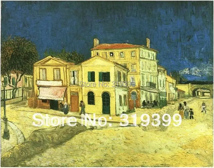 

Oil Painting reproduction on linen canvas ,Vincent's House in Arles by vincent van gogh,100% handmade,DHL Ship