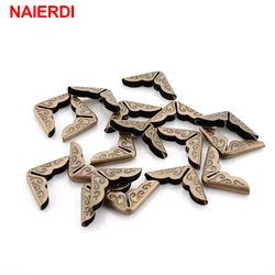 NAIERDI 100pcs 15x15x3mm Antique Brass Metal Book Scrapbooking Notebook Albums Menus Folders Corner Protectors Bronze Tone