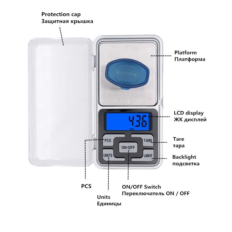 Imagem -02 - Balanças Jóias Eletrônicas Digitais com Display Lcd Balanças de Peso Gram para Cozinha Balanças de Bolso com Lcd 15 500g 0.1g