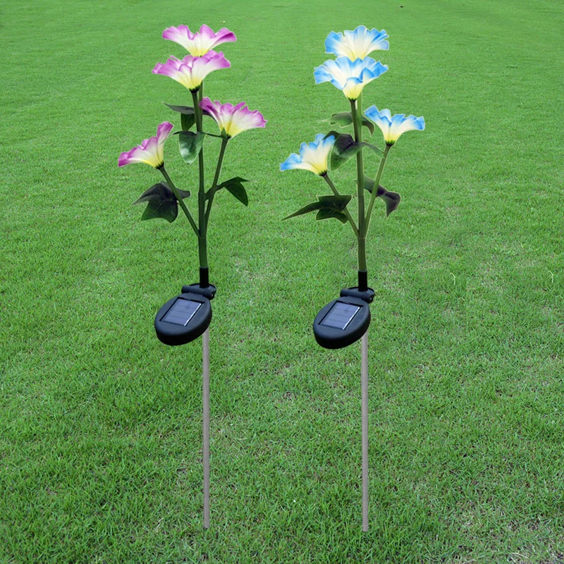 

2 psc/set Colorful 4LED Solar Speaker Flower LED Solar Flower Decoration Lawn Light Artificial Lantern