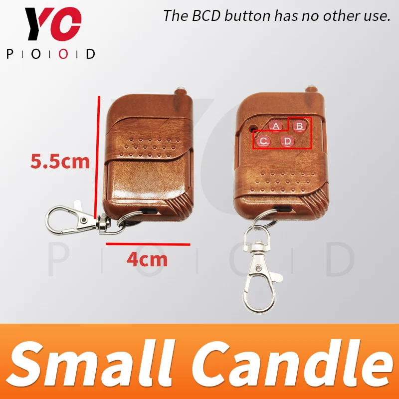 Small Candle prop escape room game for decoration press A on Remote Controller to control candle be light on or off  YOPOOD