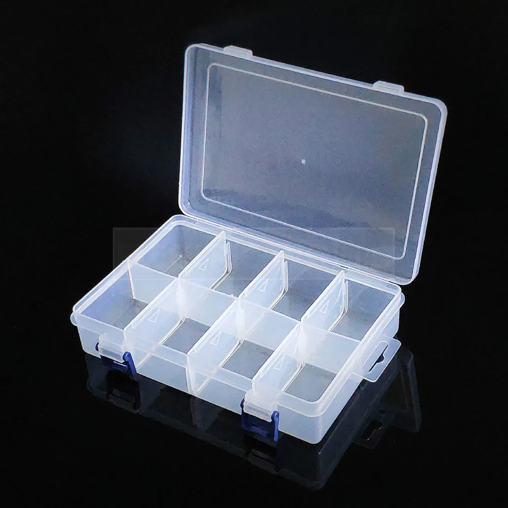 8 grid Plastic Box Practical Adjustable Compartment Jewelry Bead storage case Screw Holder Case Display Organizer Container