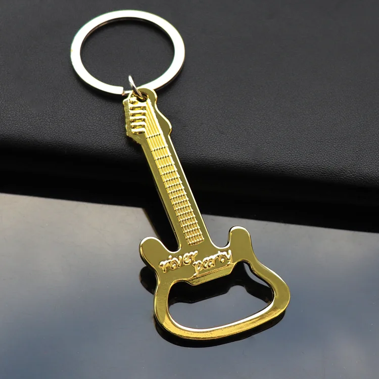 Hot Women New Guitar Opener Top Quality Metal Key Chain Car Charm Accessories New Men Best Gift Jewelry K1916