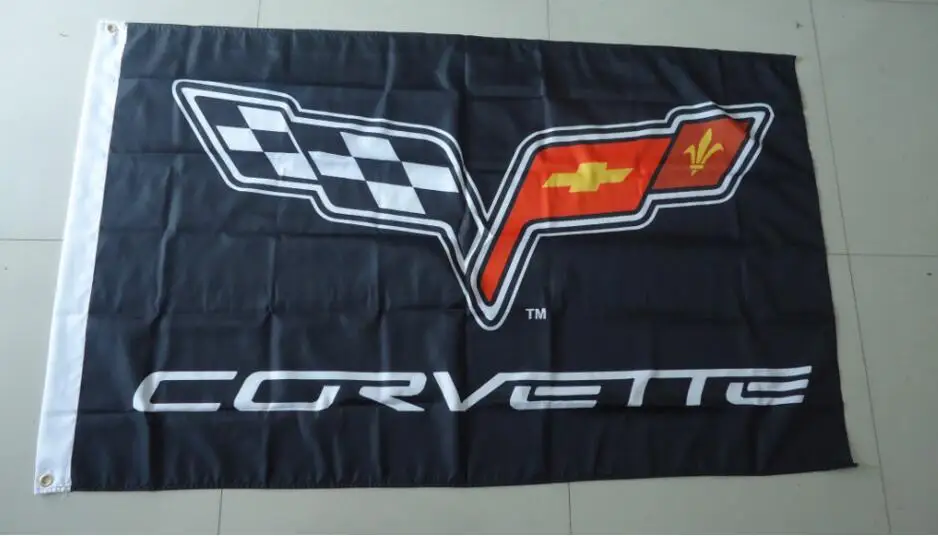 

for corvette racing flag , corvette banner, 90X150CM size,100% polyster