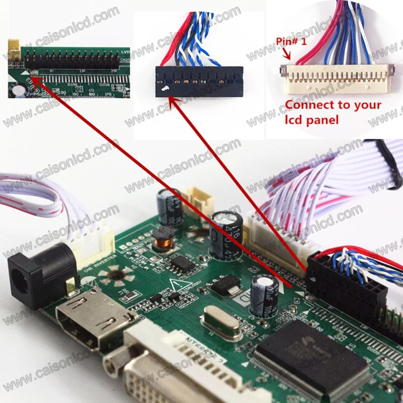 NT68676 LCD คอนโทรลเลอร์ DVI + VGA + AUDIO สำหรับ10.4นิ้ว800*600 LB104S01-TL01 /2 LCD แผง