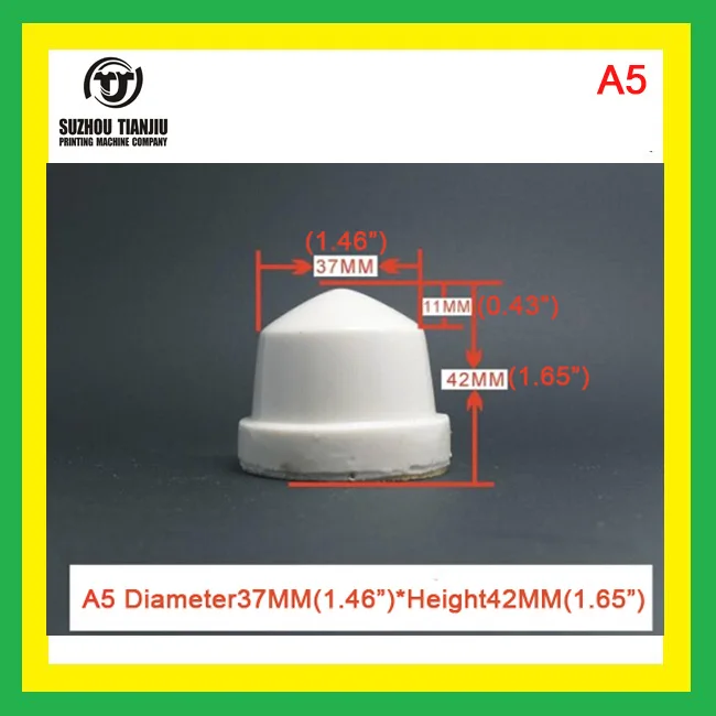 

TJ A5 Roundness Silicone Rubber Head For Pad Printing A5 Size:Diameter37*H42MM(1.46"x1.65")