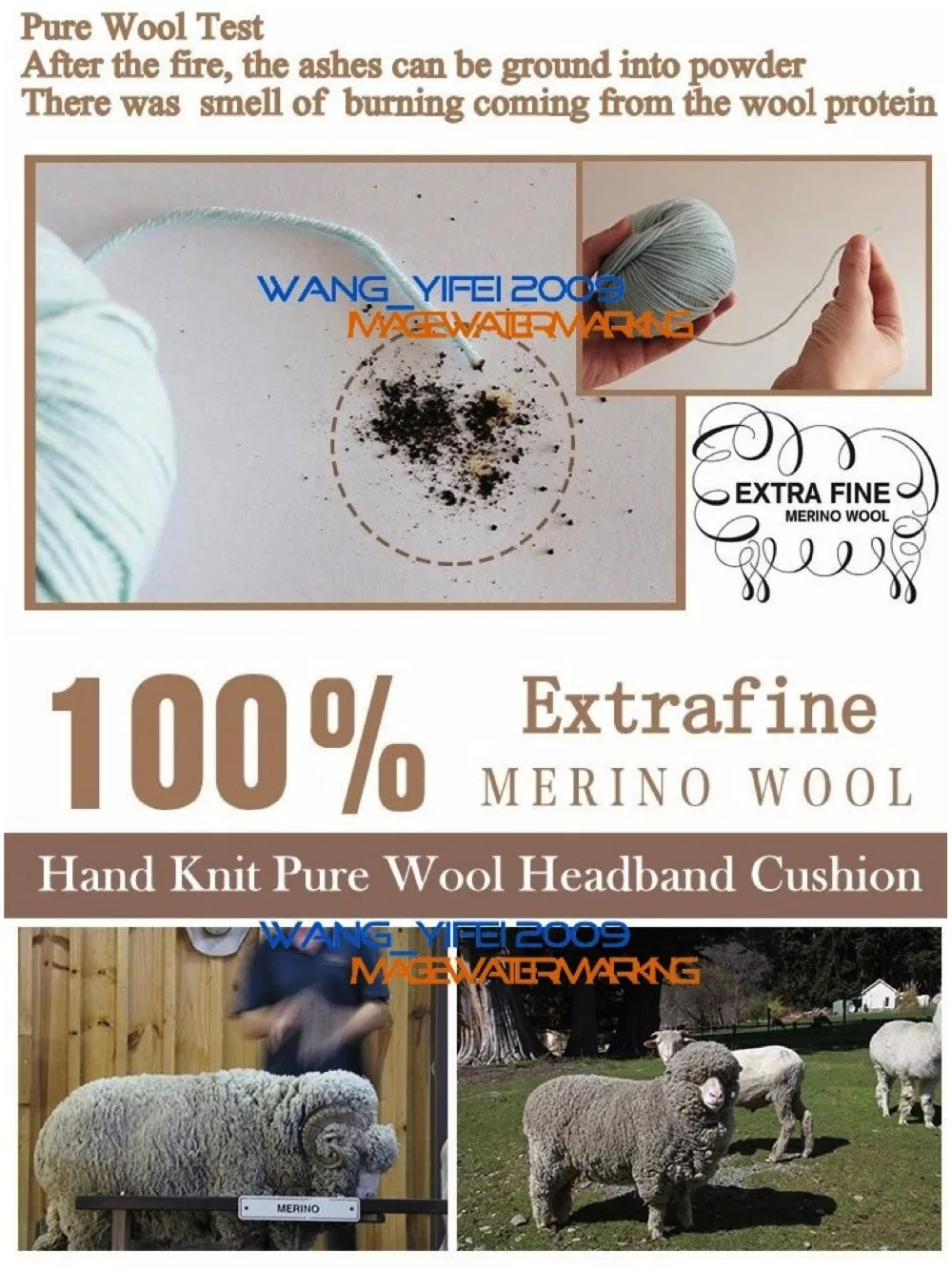 ExtraFine Merino Pure Wool Headband Cushion For Audeze LCD-2 LCD-3 LCD-XC LCD-X Headphones Headsets
