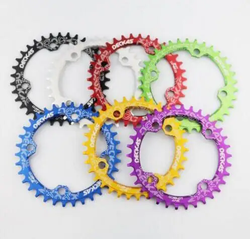 Deckas 104BCD Oval Narrow Wide Chainring MTB Mountain Bicycle 32T 34T 36T 38T Crown Crankset Single Tooth Plate Parts 104 BCD