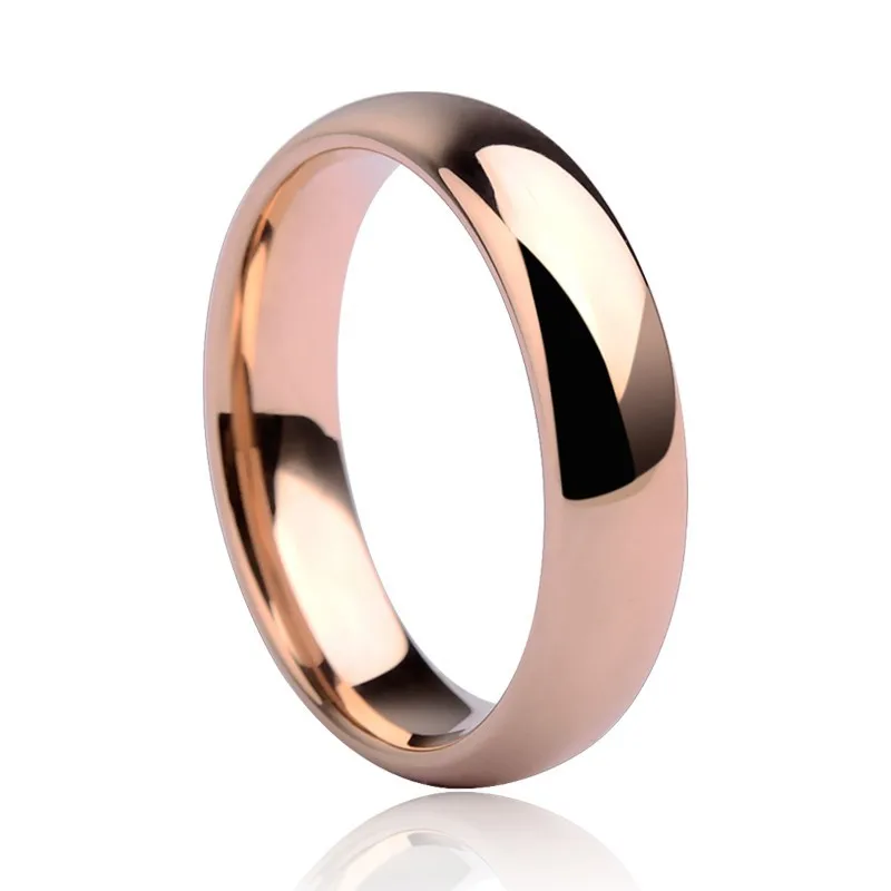 2mm 4mm 6mm 8mm Width Rose Gold Tungsten Wedding Rings for Man Woman High Polished Comfort Fit Size 4-13 Engraving