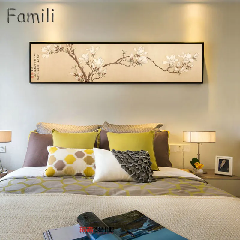 Digital printed Traditional Chinese Bamboo Painting Landscape Oil painting on Canvas Sofa Poster Wall Picture for Living Room