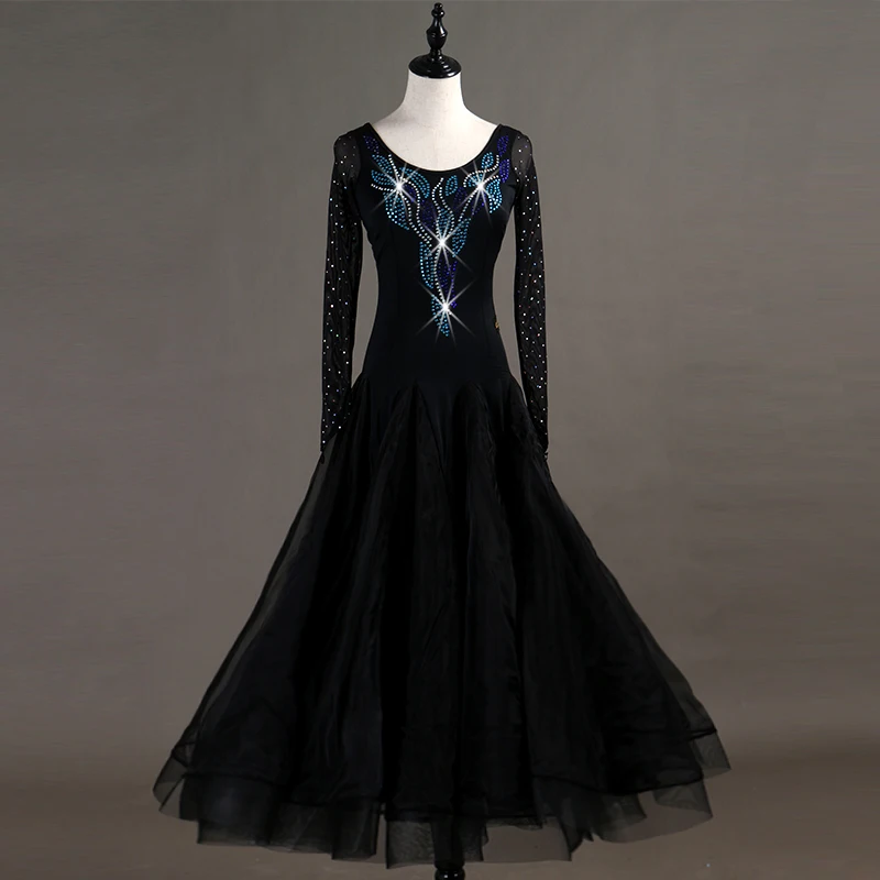 

2019 New Costume Sale Ballroom Dance Skirts Newest Design Woman Modern Waltz Tango Dress/standard Competition Dress MQ100