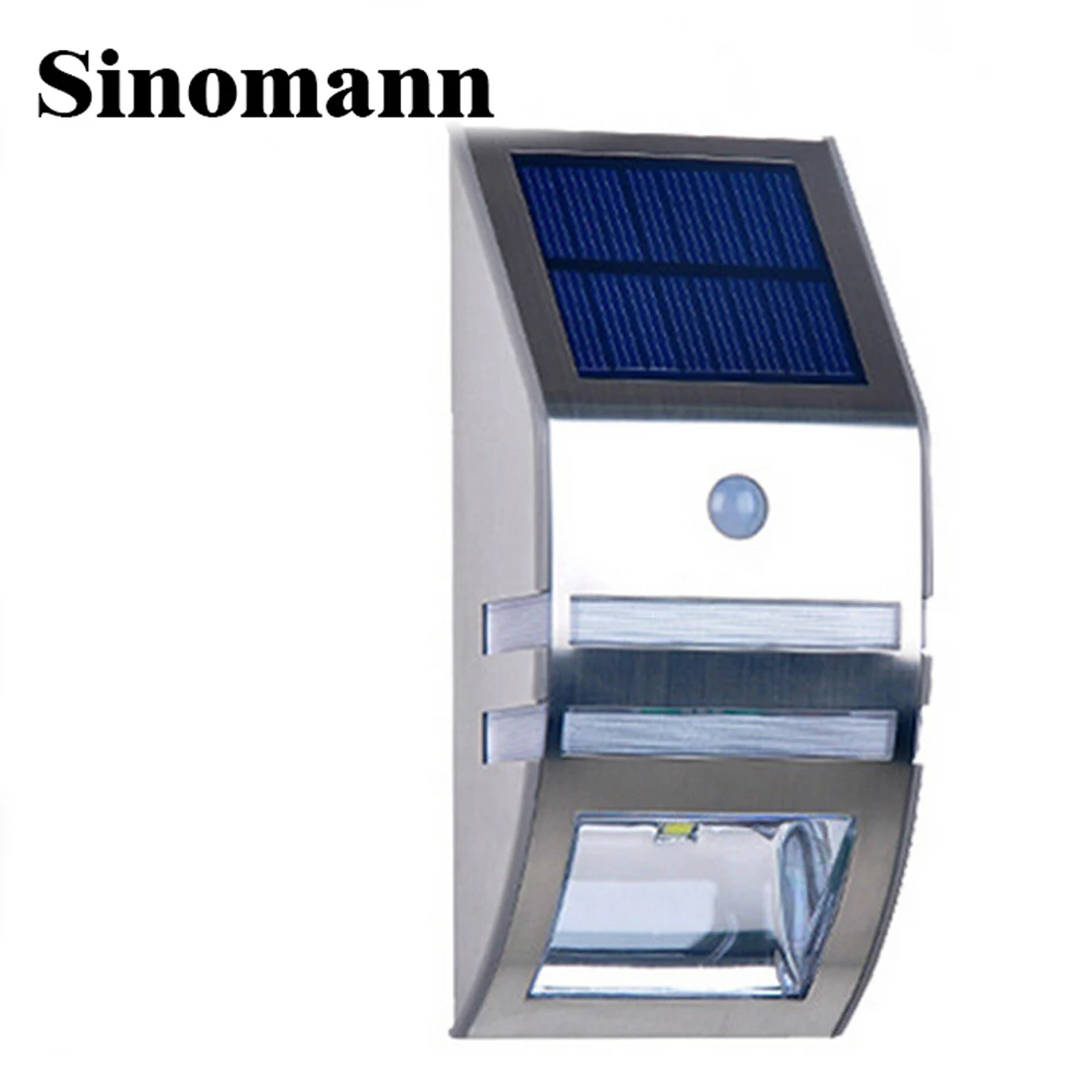 Led Solar Power Pir Motion Sensor Wandlamp Outdoor Waterdichte Tuin Lamp Voor Tuin Decoratie Wall Street