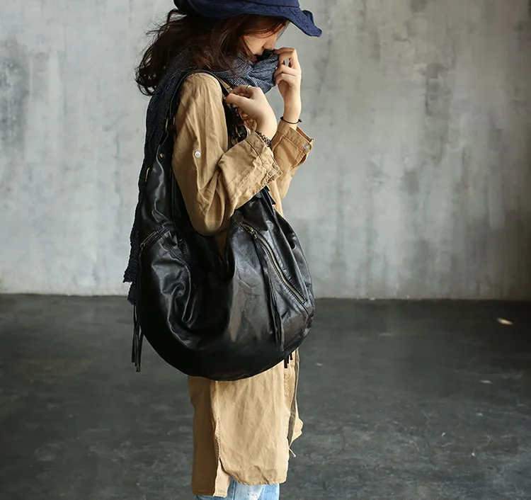 Vendang nova moda estilo europeu e americano artesanal de couro genuíno bolsa ombro/couro knapsack2059
