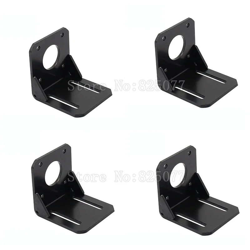 

4PCS L bracket nema17 mount 42 stepper motor fitted black mounting bracket diy cnc parts L type 42 support shelf JF1627