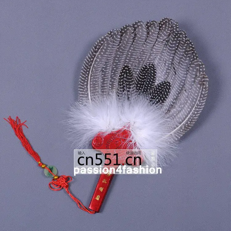 

1 PC Natural Pheasant Feather Handmade Fan Top Grade Baby Fan Gift Traditional Chinese Specialty