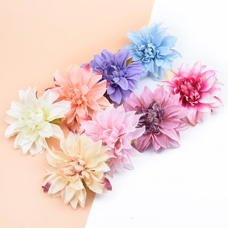 10 Stück 10CM Künstliche Pflanzen Blumen Großhandel Seiden-Gerbera Festliche Dekoration für Zuhause Hochzeit DIY Kranz Künstliche Staubblätter Brosche – Detail 2