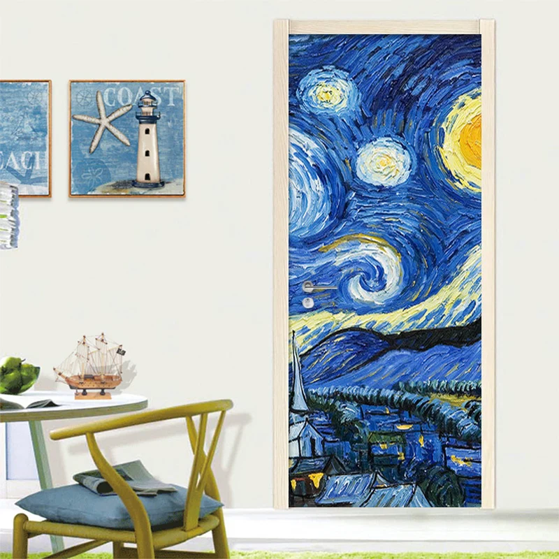 

Modern Abstract Art Starry Sky Mural Wallpaper Living Room Restaurant Door Sticker PVC Self-Adhesive Waterproof Vinyl Wallpaper