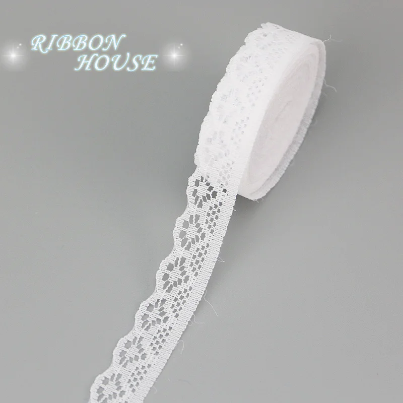 (5 yards/roll) white lace fabric Webbing Decoration packing Material