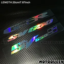 1Pair Motorcycle Reflective Laser Helmet Tank Pad Decoration Label Stickers Motorbike Decals for SV650S SV650 GSR 750 600 400