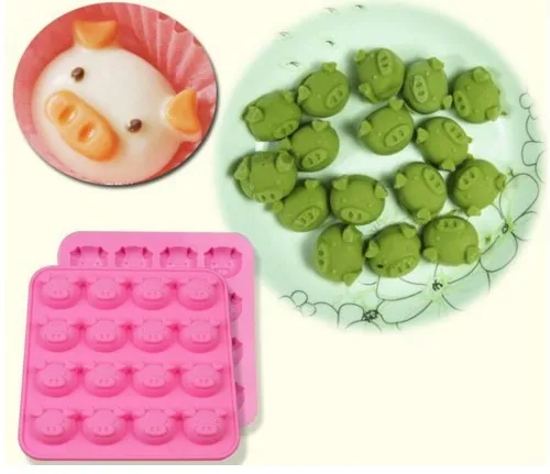 2017 silicone cake mold cute pig head shaped silicone chocolate molds DIY piggy soap mould