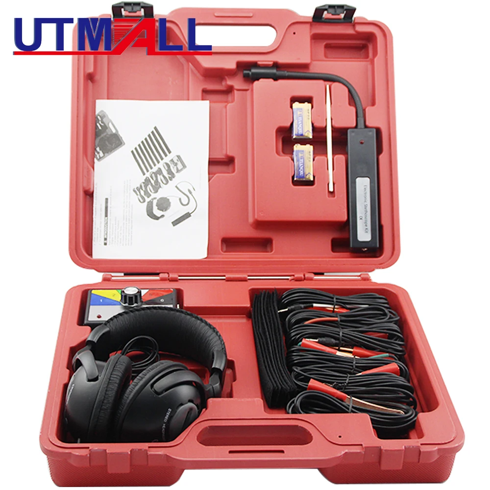 Combination Electronic Stethoscope Kit Auto Car Mechanic Noise Diagnostic Tool Six Channel