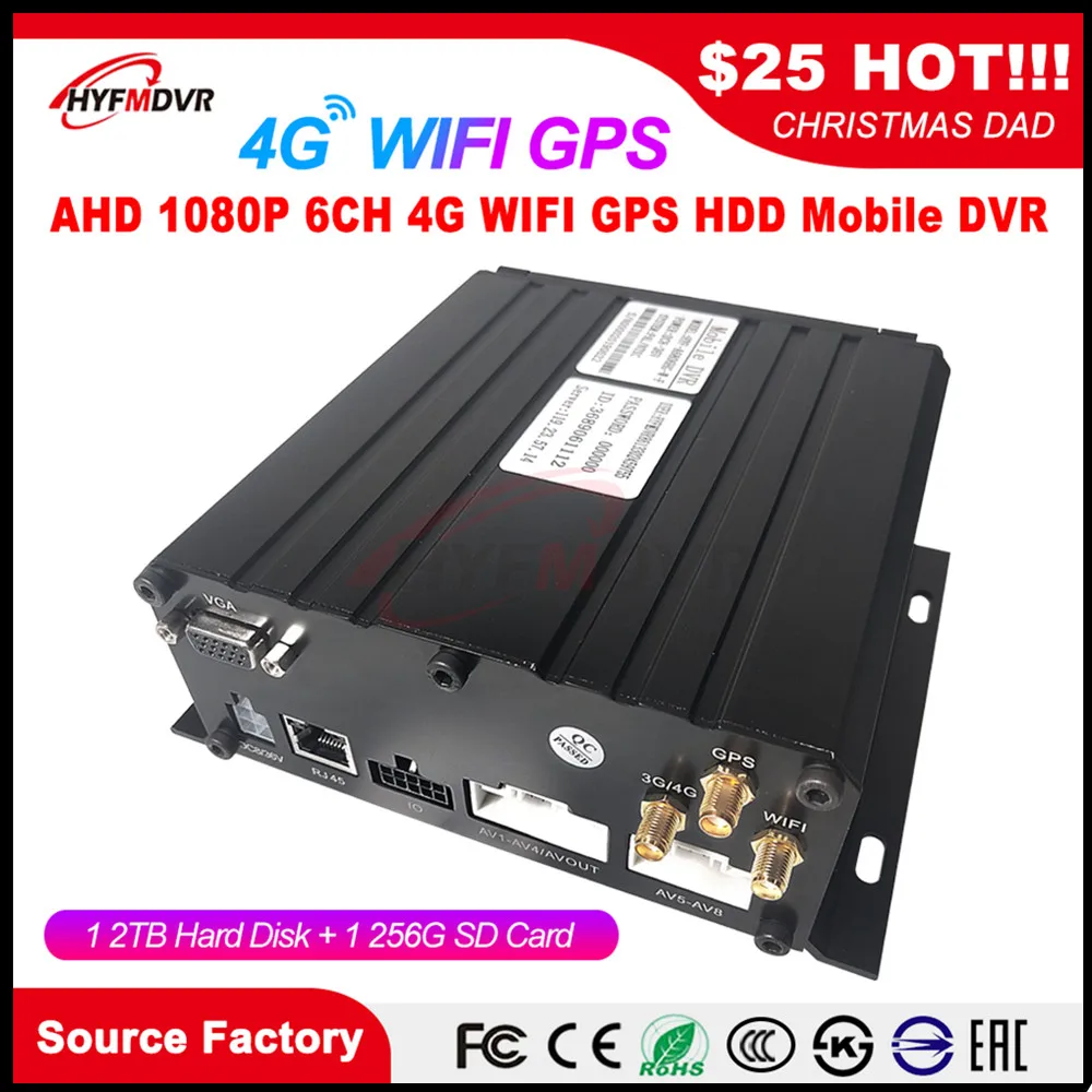 

4G GPS WIFI Mobile DVR remote monitoring host Wide voltage DC8V-36V Agricultural locomotive / forklift / excavator / muck car