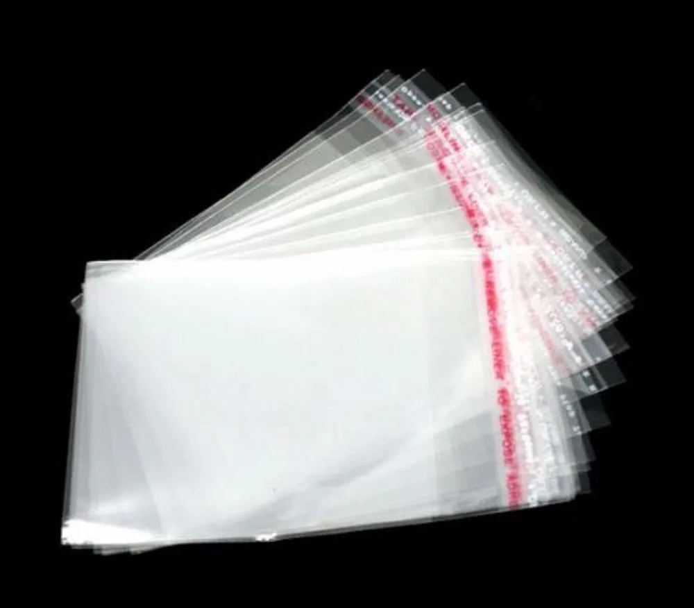 100 PCS/Lot 20*30cm Clear Resealable Cellophane/BOPP/Poly Bags Transparent Opp For Plastic Bag Self Adhesive Seal