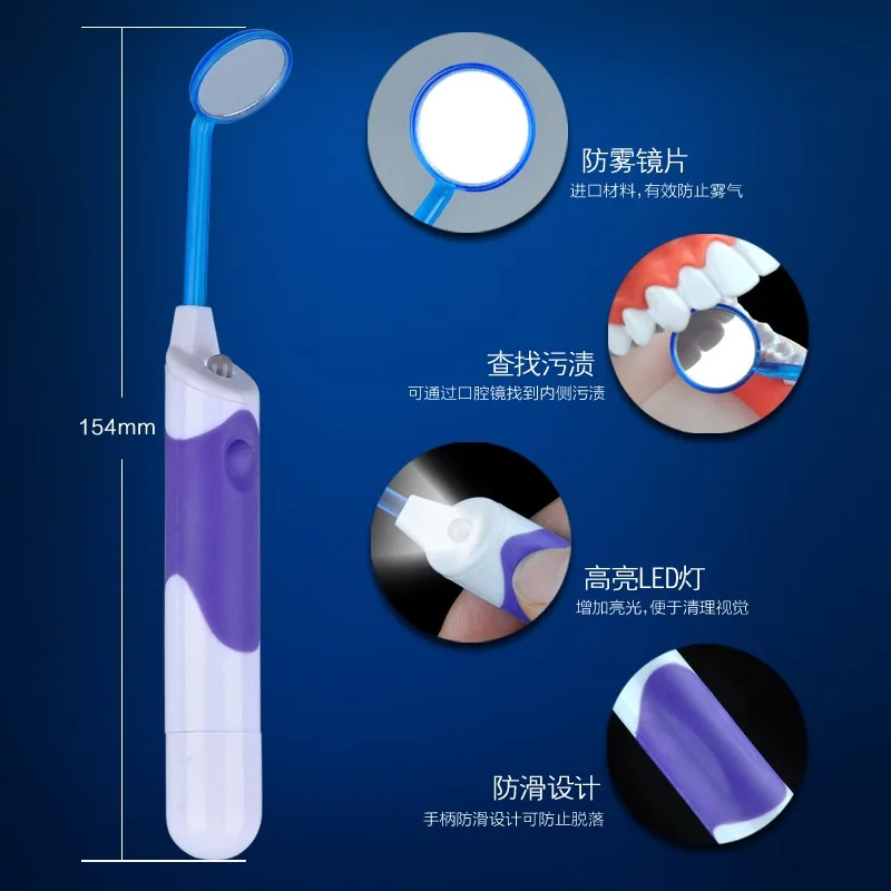 Teeth Cleaning Interdental Brush Whitening Kits Led Dental Antifog Mirror Probe Scaler Teeth Stain Tartar Remover Oral Hygiene