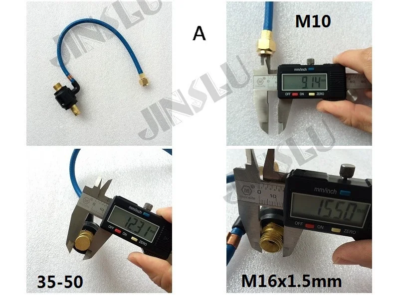 

35-50 Dinse M10 M16x1.5mm Adaptor Quick Connector for Regular Tig Torch Connection A type no torch included for wp 17 18 26