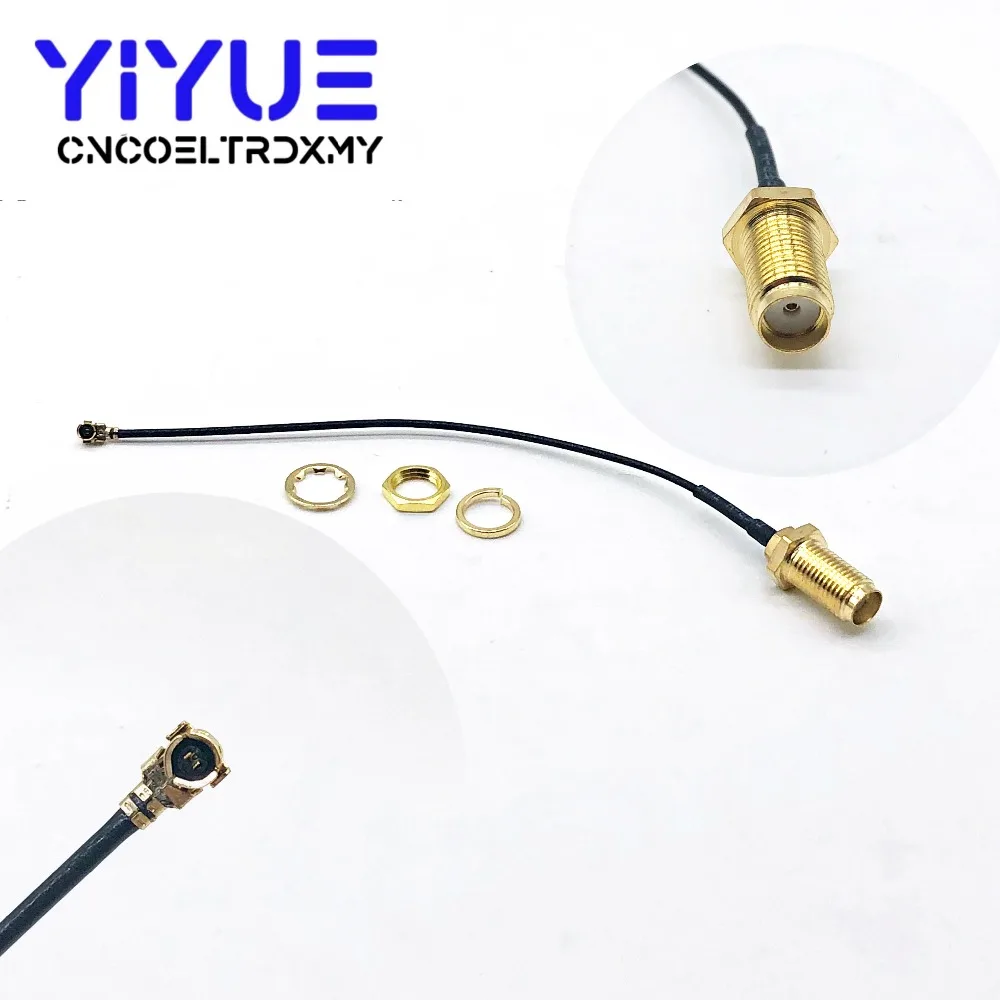 1 pcs for PCI Wifi Card U.FL IPX to RP-SMA female (male pin) RF Pigtail Cable Jumper 10CM