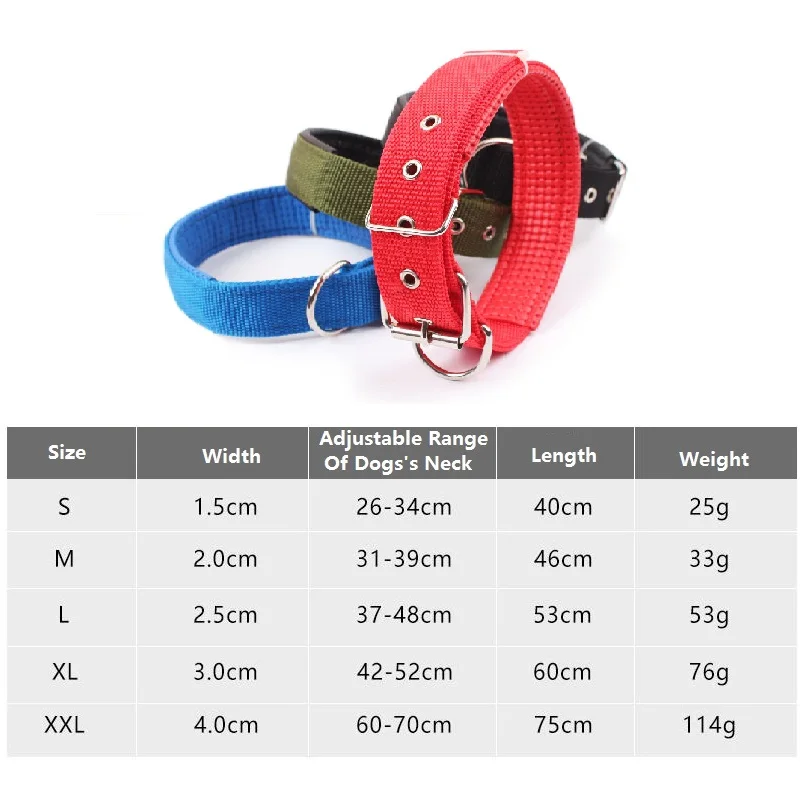 Adjustable Nylon Strap Dog Collar For Small Large Dogs Puppy Pet Accessories Leather Collar For Dogs Golden Retriever Husky Neck