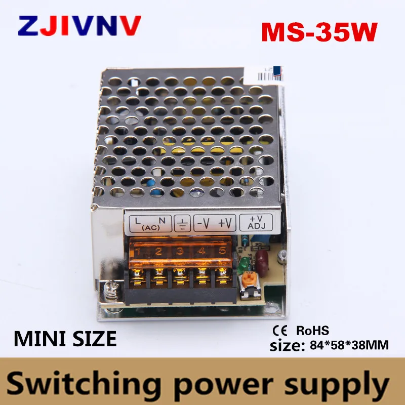 small volume 35w Switching Power Supply AC 100V-220V to DC 5v 12v 15v 24v power supply 5v 5a single output smps 12v 3a mini size