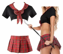 Sexy Women Lingerie Halloween School Girl Uniform Fancy Dress Costume Outfit