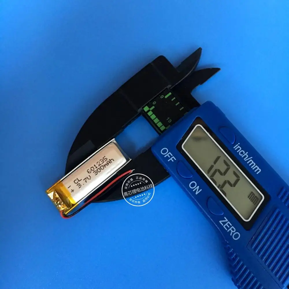 Bateria de lítio polímero 3.7v 601235 300mah, para gravação, caneta para leitura, mp3, mouse, aço recarregável li-íon
