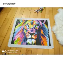 Colorful Lion Abstract Painting DIY #3