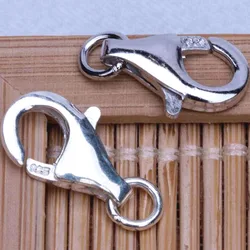 Fast Lot 925 Stamped Silver colorJewelry Findings Accessories Lobster Clasp Opening Jump Ring Fittings Charms 925