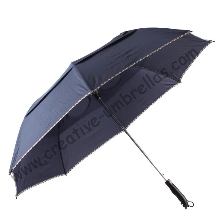 

Professional making umbrellas,two fold golf umbrellas.hex-angular 50T steel shaft,auto open,manual close,double layer,windproof