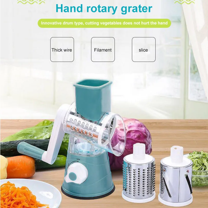 

Multi Mandoline Slicer Manual Slicer Vegetable Cutter Shredder Round Cheese Grater Carrot Potato Julienne Blades Kitchen Tool