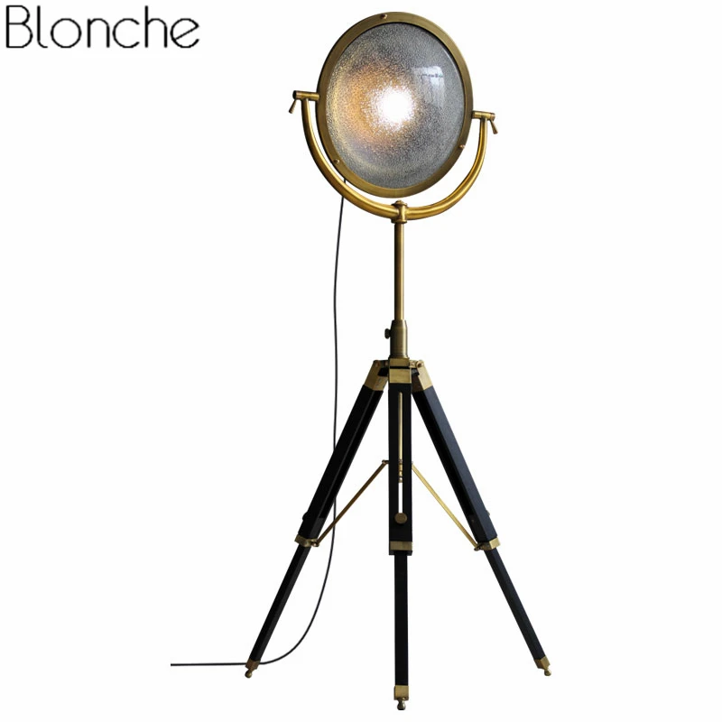 

American Tripot Led Floor Lamp Loft Industrial Standing Lights for Living Room Bedroom Reading Home Decor Stand Light Fixtures