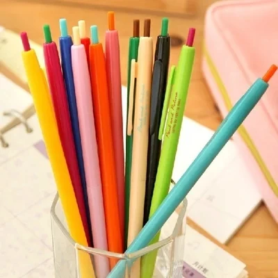 25pcs Fine color Gel pen press type cute 16cm longth Diy photo album free shipping