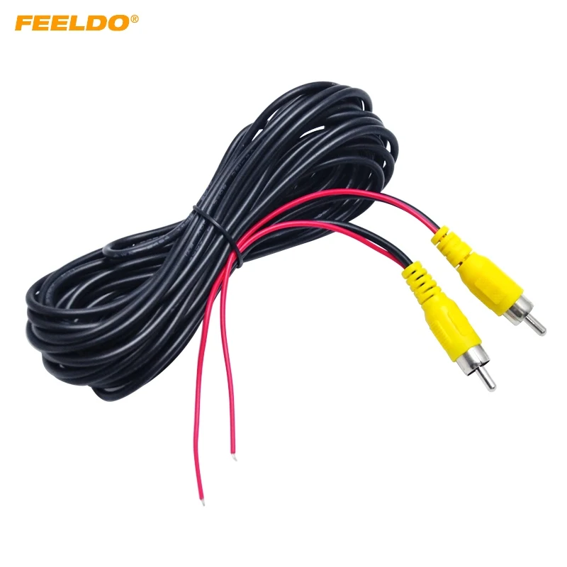 

FEELDO 6M Car Reversing Camera Video Cable RCA With Spcial Reversing/Backup Detecting Wire #FD-1492