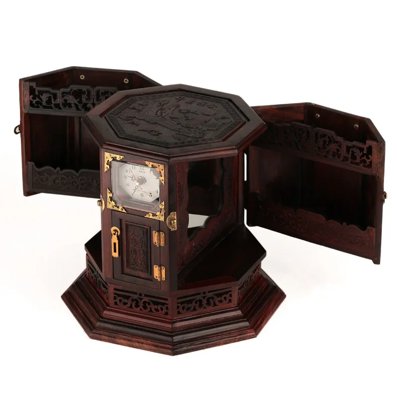 home decor Best Price wood Rosewood rosewood wooden jewelry box jewelry box carved wood wedding oversized box mirror with lock