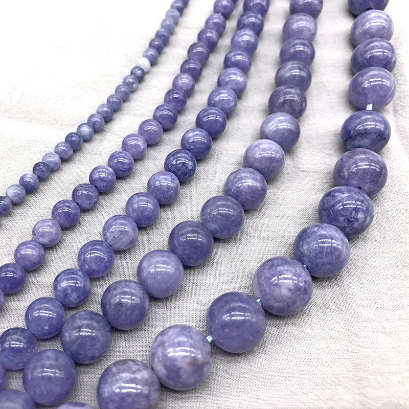 Natural Stone Beads lavender Amethysts Purple Crystal Round Loose Beads Bracelet Woman For Jewelry Making Size4 6  8 10 12mm 15\